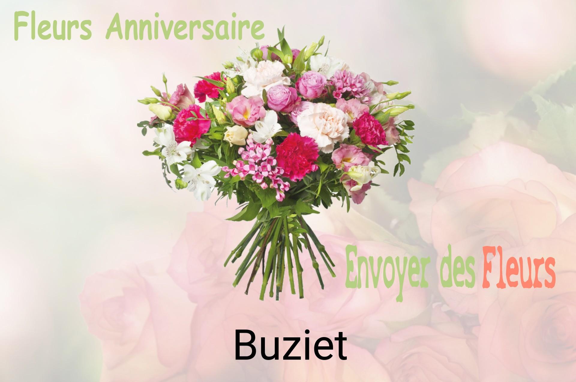 Bouquet de fleurs d’anniversaire livré à Buziet