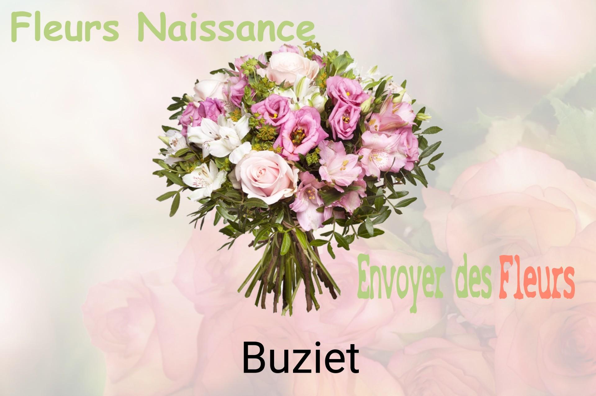 Bouquet de fleurs de naissance livré à Buziet